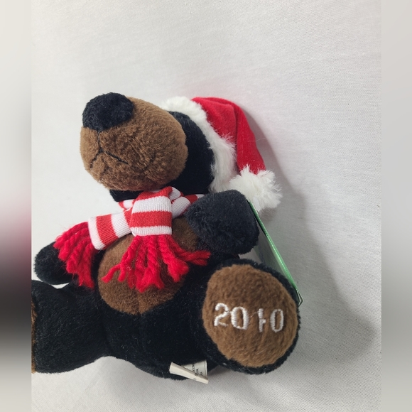 Sears Holiday Crispin 6" Plush Christmas 2010 Black Bear NEW NWT - Picture 2 of 5